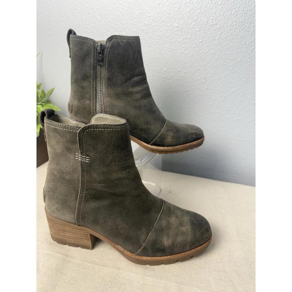 Sorel Green Suede Bootie 7.5